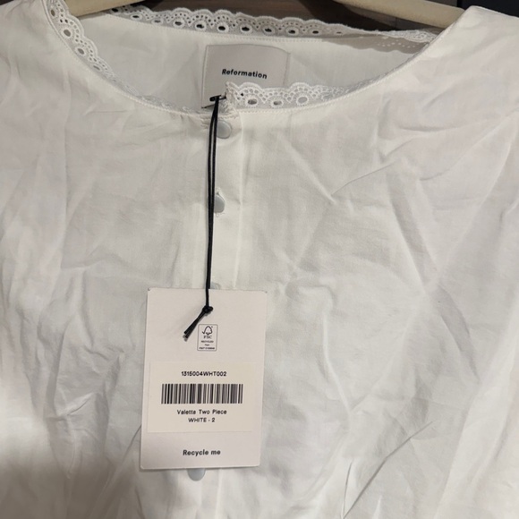 REFORMATION NWT Valetta White Set - Picture 8 of 16